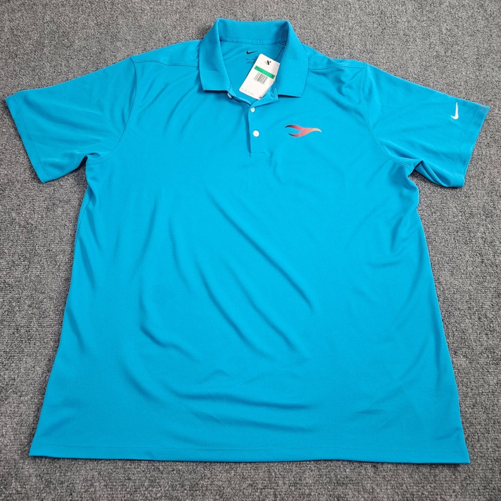 Nike Golf Polo Shirt Mens XL Blue DC1963-444 Short Sleeve Performance Athletic